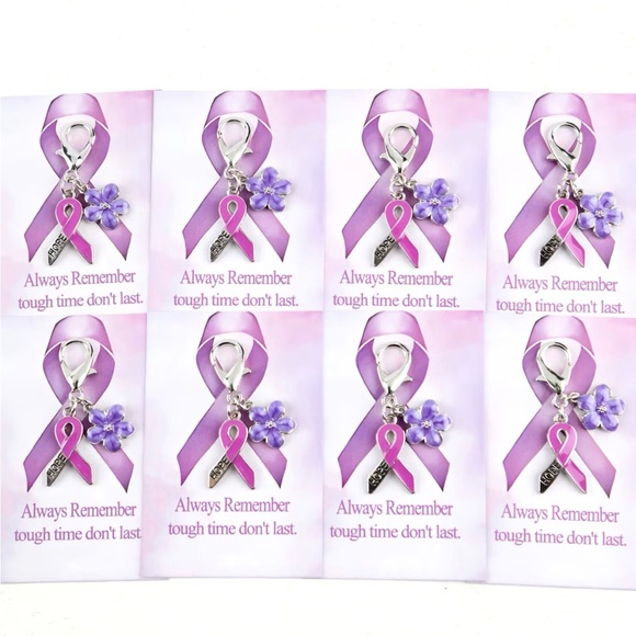 Purple Awareness Ribbon Keychain - Picture 1 of 4